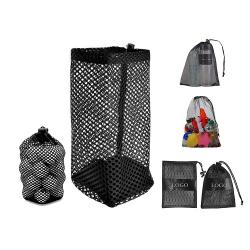 GELORY Customized Swimming Sports Storage Net Bags Wholesale Custom Logo Nylon Mesh Laundry Bag With Drawstring