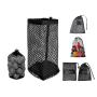 GELORY Customized Swimming Sports Storage Net Bags Wholesale Custom Logo Nylon Mesh Laundry Bag With Drawstring