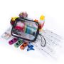 Gelory Pencil Stationery Bag for Office Colleague Adult Teen Student, Clear Zipper Pencil Pouch Transparent Pen Pouch