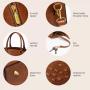 LOVEVOOK New Stylish 15.6 In Laptop Bag Vintage Leather Work Tote Waterproof Business Bag Office Briefcase 2pc handbag for Women