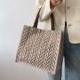 Senior Sense Large Capacity Canvas Class Handbag New Fashion Linen Shoulder Tote Bag