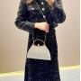 ZWY330 Ladies Fashion Luxury Evening Bag Polyester Rhinestone Party Clutch Bag Wholesale Shell Pleated Shoulder Crossbody Bag
