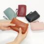 Cartera De Cuero Para Hombre Bolso Nina Luxury Leather Minimalist Mini Zipper Wallet Cute Small Keychain Coin Purse For Girls