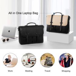 LOVEVOOK 15.6 inch Briefcase Multi-Pocket Laptop Tote Work Bags with Compartments, messenger bags crossbody Laptop Bag for Women