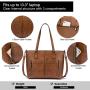 LOVEVOOK 13.3 inch PU vintage Tote Bags Top-Handle Purse Ladies Handbag Elegant Designer Shoulder Bag ladies laptop handbags