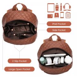 LOVEVOOK Mini Backpack for Women Fashion Quilted Small Backpack Waterproof Daypack Work Travel School mini Leather backpack
