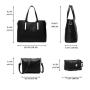 Women's Fashionable Cosmetic Straw Woven Handbag Single Zipper PU Polyester Ladies Tactical Shoulder Bag 3 Piece Set Wholesale