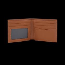 Bi-fold RFID leather men wallet customized with logo men's wallet real leather