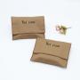 Customized Brown Cotton Twill Envelope Wallet Gift Packaging Bags Small Envelope Cotton Jewelry Pouch