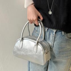 2024 Spring Korean Style Handbags High quality PU leather shoulder bag Beautiful plain simple bag for women