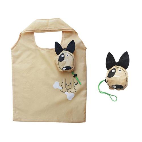 ZWY259 Foldable Puppy Polyester Recyclable Shopping Bag New Portable Cartoon Puppy Eco Bag Shrinkable Compact Outdoor Organizer