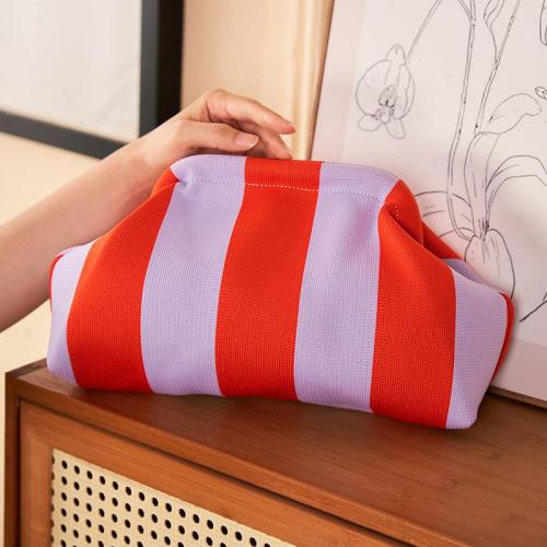 Hot selling women's striped woven versatile cloud beach bag
