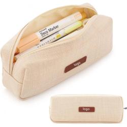 Gelory Custom Logo Pencil Pouch Travel Toiletry Make Up Bag Coin Pouch Durable Office Stationery Organizer For Teen School