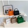 HR662 New Fashion Women's Handbag Fashion One Shoulder Underarm Women's Tote Bag PU Casual Solid Color Square Crossbody Bag