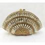 New scalloped diamond clutch hollowed-out diamond evening bag bling rhinestone women luxury clutch evening bags