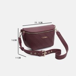 2024 Custom Embroidery PU Leather Waist Bag For Women Crossbody Fanny Pack