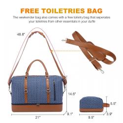 2022 new arrival LOVEVOOK ladies Luggage bags l2pcs weekender bag waterproof travel makeup and toiletry women travel bag