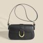 HR258 New Niche Young Ladies Underarm Bag PU Leather Retro Horseshoe Buckle Messenger Bag Luxury Fashion Versatile Shoulder Bag