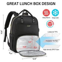 LOVEVOOK Fashion quilted high capacity backpack cooler bag for breast milk, kids, mums camping travel backpack lunch bags