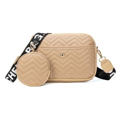 2024 New Korean Edition Women's Bag V-Pattern Embroidered Single Shoulder Crossbody Fashionable Lady Mother Bag One Piece