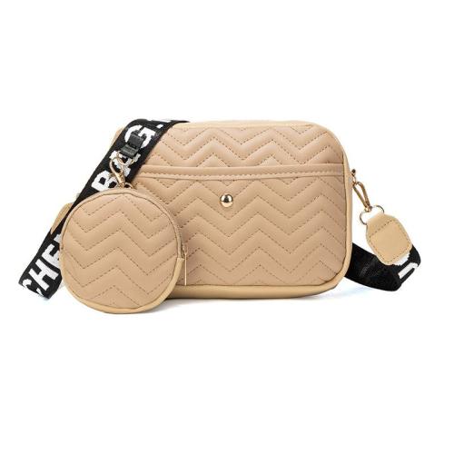 2024 New Korean Edition Women's Bag V-Pattern Embroidered Single Shoulder Crossbody Fashionable Lady Mother Bag One Piece