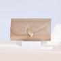 Fashion Party Bridal Handbag Chain Crossbody Bag Metal Rhinestones Leaf PU Clutch Bag Gold Evening Bags For Ladies