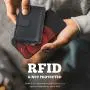 Professional Slim Business Card Carrier Name Card Holder Wallet With Magnetic Shut RFID Blocking Wallet With Pop Up Leather Case
