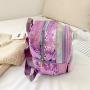 Latest Unique Fashion Purple Reversible Sequin Bags School Backpack Girls Mini Sequin Backpack
