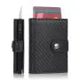 Metal Rfid Blocking Wallet Credit Card Holder Rfid Blocking Leather Aluminum Wallet