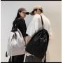 KBW077 New Fashion Drawstring Cuffed Backpack Men's and Women's Trend Large-capacity Mesh Backpack