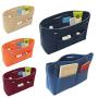Gelory Wholesale Women Makeup Bag Organizers Felt Container Organizer Storage Multi Pocket Cosmetic Bag