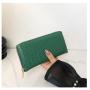 HR542 Women's Wallet With Long Zipper PU Leather Weaving Money Clip Card Holders Wallets for Man Phone Storage Handheld Bag