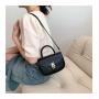 HR284 PU Small Square Bag for Women's New Niche Design Fashionable Handbag Versatile Trend Simple One Shoulder Crossbody Bag