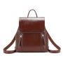 New Retro Fashion Ladies Traveling Backpack Wholesale Elegant Oil Wax Cowhide Leather Backpack Women Shoulder Purse Handbags