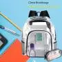 Security Travel School Sports Work Stadium See Through Backpacks Heavy Duty Transparent Clear Backpack