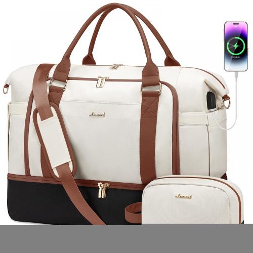 LOVEVOOK High quality 2pcs/set Travel Duffel Bag for Women Waterproof Large stylish weekender duffle Bag with Toiletry Pouch