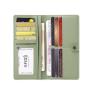 ZX024 RFID Unisex Long Soft Leather Anti-theft Money Clip Zipper  Pockets Checkbook Cover Slim Card Holder Simple Coin Wallet