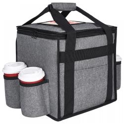 2022 Winter Outdoor Big Jumbo Foldable Tote Insulated Thermal Hot Food Delivery Cooler Lunch Bag With Logo