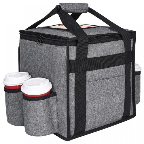2022 Winter Outdoor Big Jumbo Foldable Tote Insulated Thermal Hot Food Delivery Cooler Lunch Bag With Logo