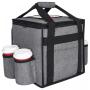 2022 Winter Outdoor Big Jumbo Foldable Tote Insulated Thermal Hot Food Delivery Cooler Lunch Bag With Logo