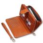 KBW246 New ladies wallet oil wax leather retro long wallet large capacity clutch bag multifunctional phone bag