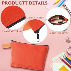 Canvas Makeup Bag Travel Cosmetic Bags Plain Makeup Pouch Multi-purpose Blank Travel Toiletry Bag With Zipper
