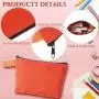 Canvas Makeup Bag Travel Cosmetic Bags Plain Makeup Pouch Multi-purpose Blank Travel Toiletry Bag With Zipper