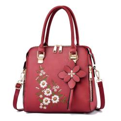 2024 Bags for Women Embroidered Handbag Factory Wholesale Simple Shoulder Messenger Bag Middle-Aged Ladies Single Strap
