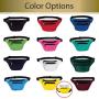 Gelory Multicolor 600D Polyester Zippered Compartments Adjustable Waist Sport Fanny Pack Bag Waist Bag