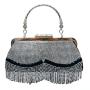 European and American Women's Handbag Bolsos New Fashion Ladies Bag Pu Pure Color Diamond-encrusted Party Bag