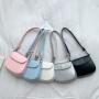 Custom PU Leather Mini Shoulder Bag Fashion Handbag Simple Plain Sling Bag Candy Color Little Girl Pink White Hand Bag