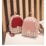 ZR422 Girls' Backpacks Are Versatile And Stylish with Small Checked Schoolbags Cosmetics Women Bag Female Backpack Mini Zipper