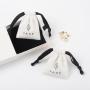 Recycled Custom Logo Printed Soft Cotton Flannel Jewelry Bag Mini Drawstring Dust Bag Jewelry Necklace And Bracelet Pouch
