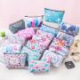Large Capacity PU Leather Printing Travel Make Up Pouch Portable Waterproof Zipper Cosmetic Bag for Women